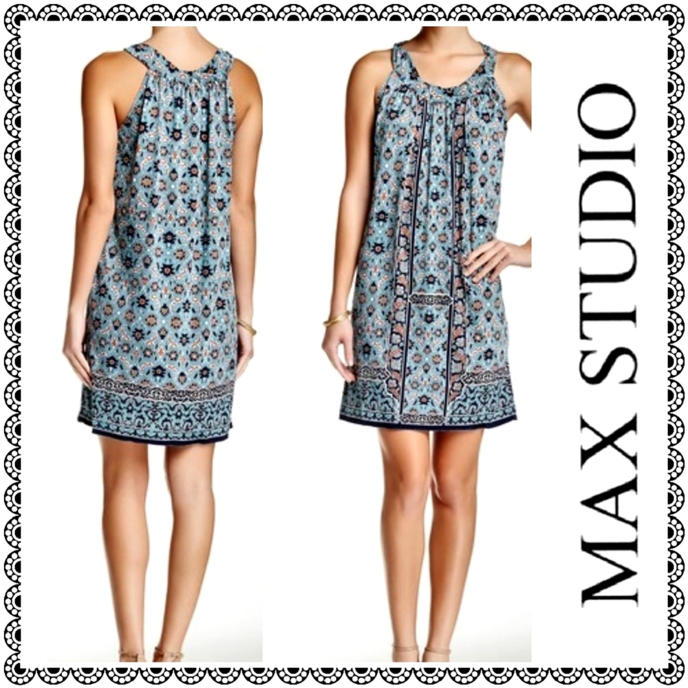 {Max Studio} sleeveless boho midi dress, sz M